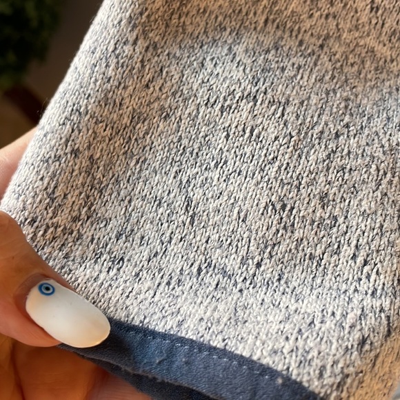 Thread supply women’s relaxed fit 1/4 zip Heather blue hoodie sherpa lining SM - Picture 3 of 15